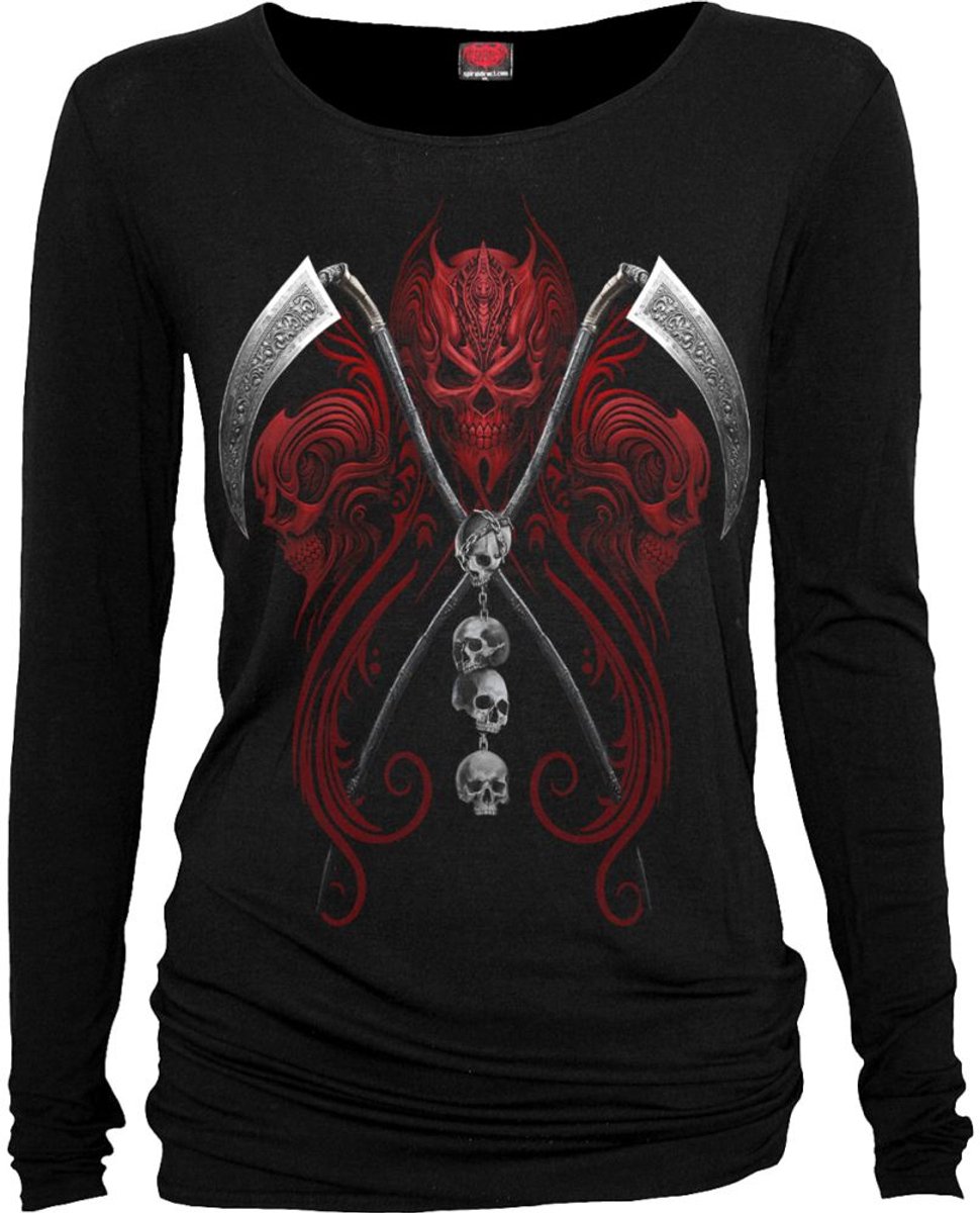 Spiral Reaperess - Longsleeve Dames Shirt met lange mouwen - zwart - L