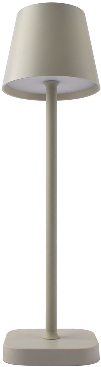 FlinQ Tafellamp Lume - Tafellamp Oplaadbaar - Tafellamp slaapkamer - Oplaadbaar - Dimbaar met geheugenstand - 3 lichtstanden - 38cm - Licht Beige