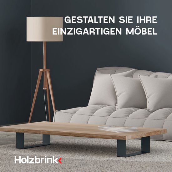 HOLZBRINK stalen poten, poot voor eettafel, keukentafel, conferentietafel, 85x80x72 cm (L x B x H), wit, 1 stuk, HLT 19 J FF 9016