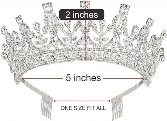 Verjaardagskroon En Sjerp Set - Gouden Kristallen Tiara Met Queen Sash