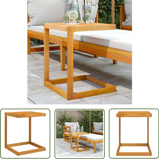 Vidaxl Bijzettafel C-vormig 42x40x50 cm massief acaciahout - Vergelijk