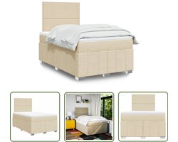vidaXL Klikmechanisme - Dynammometer Sleutel - Boxspring met matras stof crèmekleurig 120x200 cm - Gereedschap - Drapers Tools - Monteursgereedschap