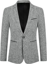 ALLTHEMEN Heren Zakelijk Jas Sportieve Slim Fit Blazer - Vrijetijdsjasje Kostuumjas - 3XL