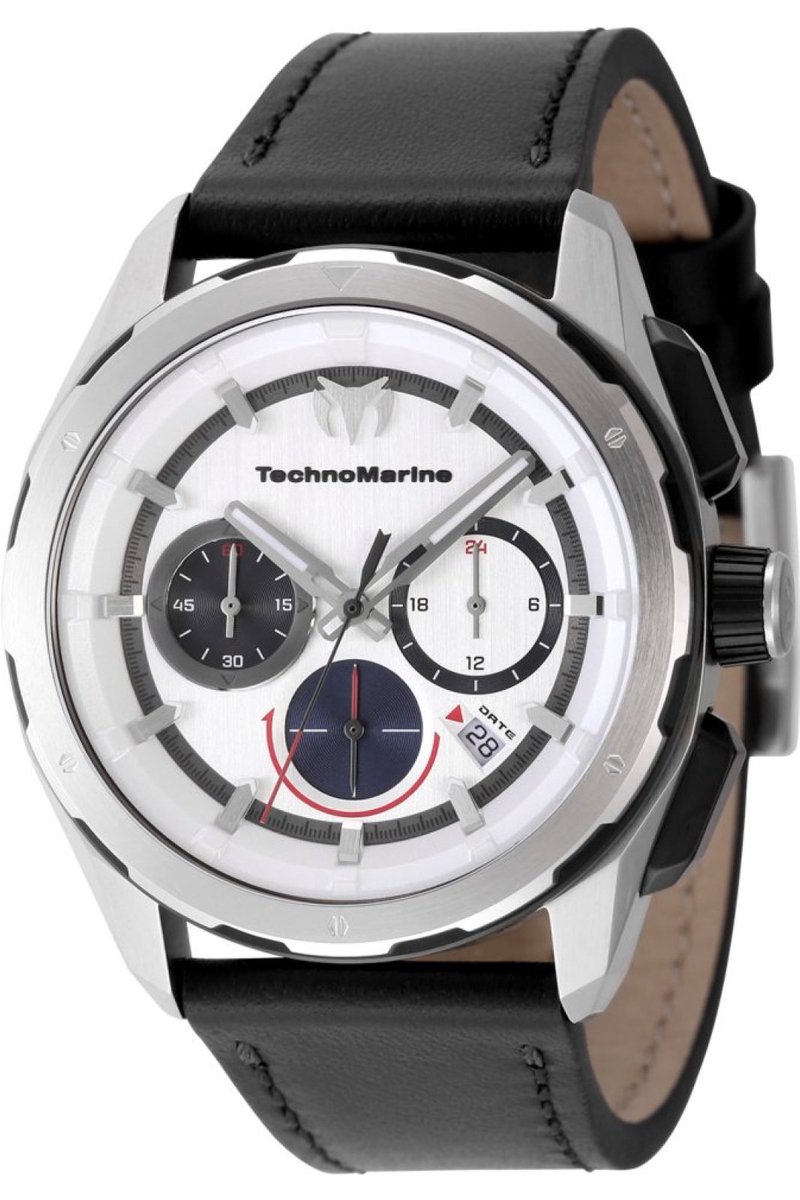 TechnoMarine OCEAN - NOMAD TM-318088 Heren Horloge - Waterdicht - Analoog - Quartz Uurwerk - Roestvrij Staal met zilveren Wijzerplaat - 43mm