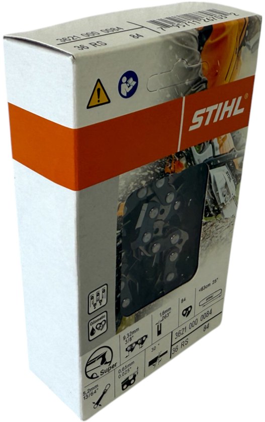 Stihl 5x 3/8" Rapid Super (RS) zaagketting 63 cm 3/8" 1.6 mm 5 stuks ( 5x 36210000084 ) van Stihl — afbeelding 2
