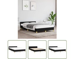 vidaXL Boxspring - Bed Frame - Bedframe zonder matras 120x190 cm stof zwart - Tweepersoonsbed - Zwarte Bed - Modern Bed