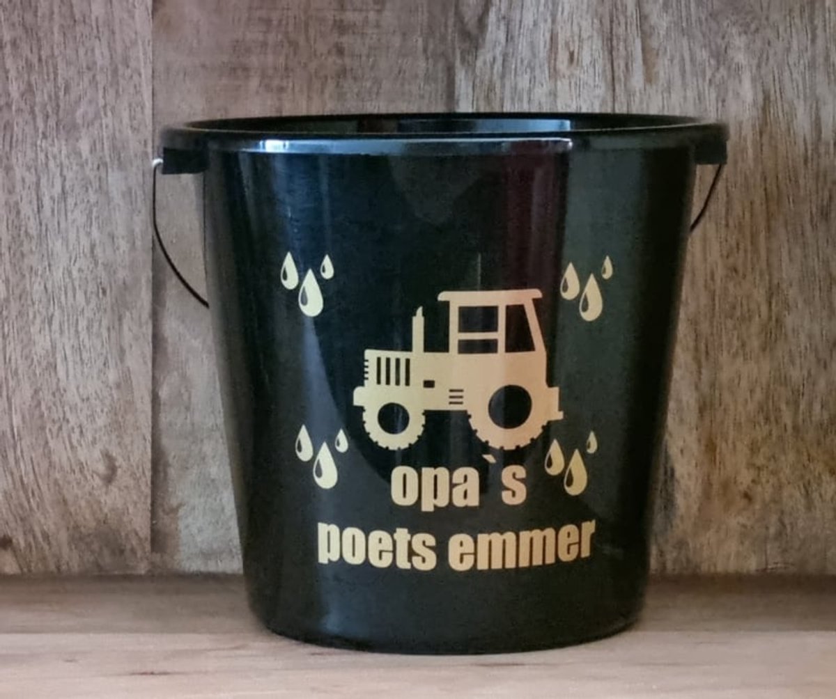 Cadeau emmer - Opa's poets emmer - Trekker - Bouwemmer 12 Liter
