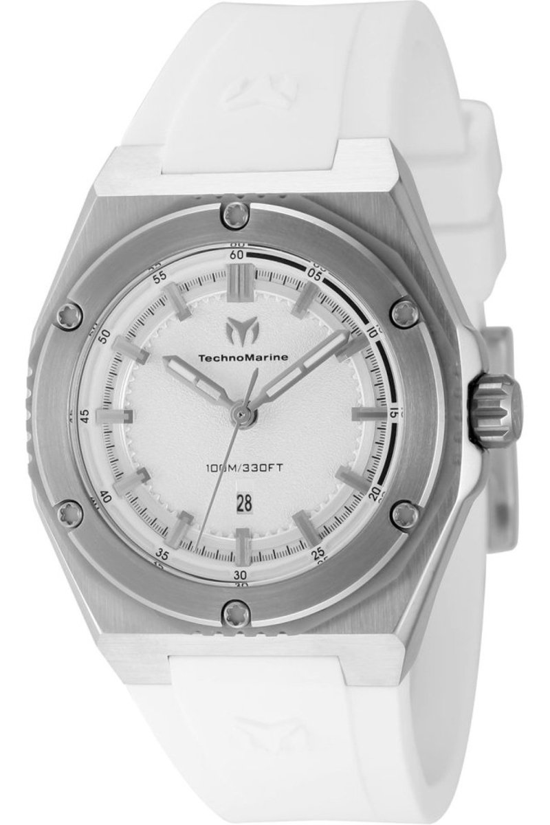 TechnoMarine CORAL - Legacy TM-416049 Dames Horloge - Waterdicht - Analoog - Quartz Uurwerk - Roestvrij Staal met zilveren Wijzerplaat - 36mm