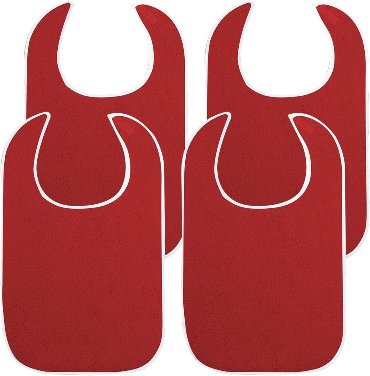 Allecto Premium - Wasbare slab voor volwassenen - Kledingbescherming voor senioren - Unisex - Zwart/Wit - Verstelbare sluiting