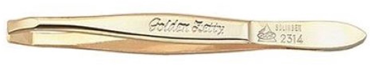 Erbe Solingen Pincet Verguld gebogen 8CM (ERBE92314)