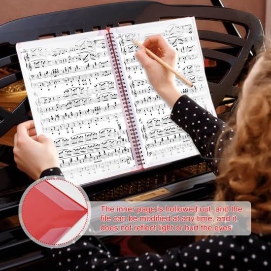 Muziekmap A4 – 60 pagina’s – zwart