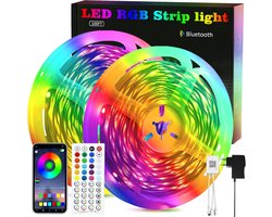 NETTLIFE LED Strip - 30 meter - RGB - 2x15m - met Afstandsbediening - App - met 16 Kleuren - Dimbaar - WiFi LED-Strip - Smart Led Lights