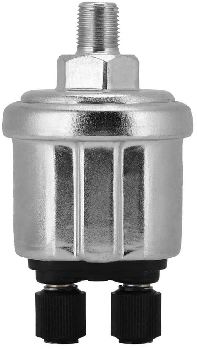 Allecto Plus - Universele Olie Druksensor 0 tot 10 Bar voor Generator - Aluminium - Inductiestekker - VDO Compatibel - NPT Thread - Motoronderdelen