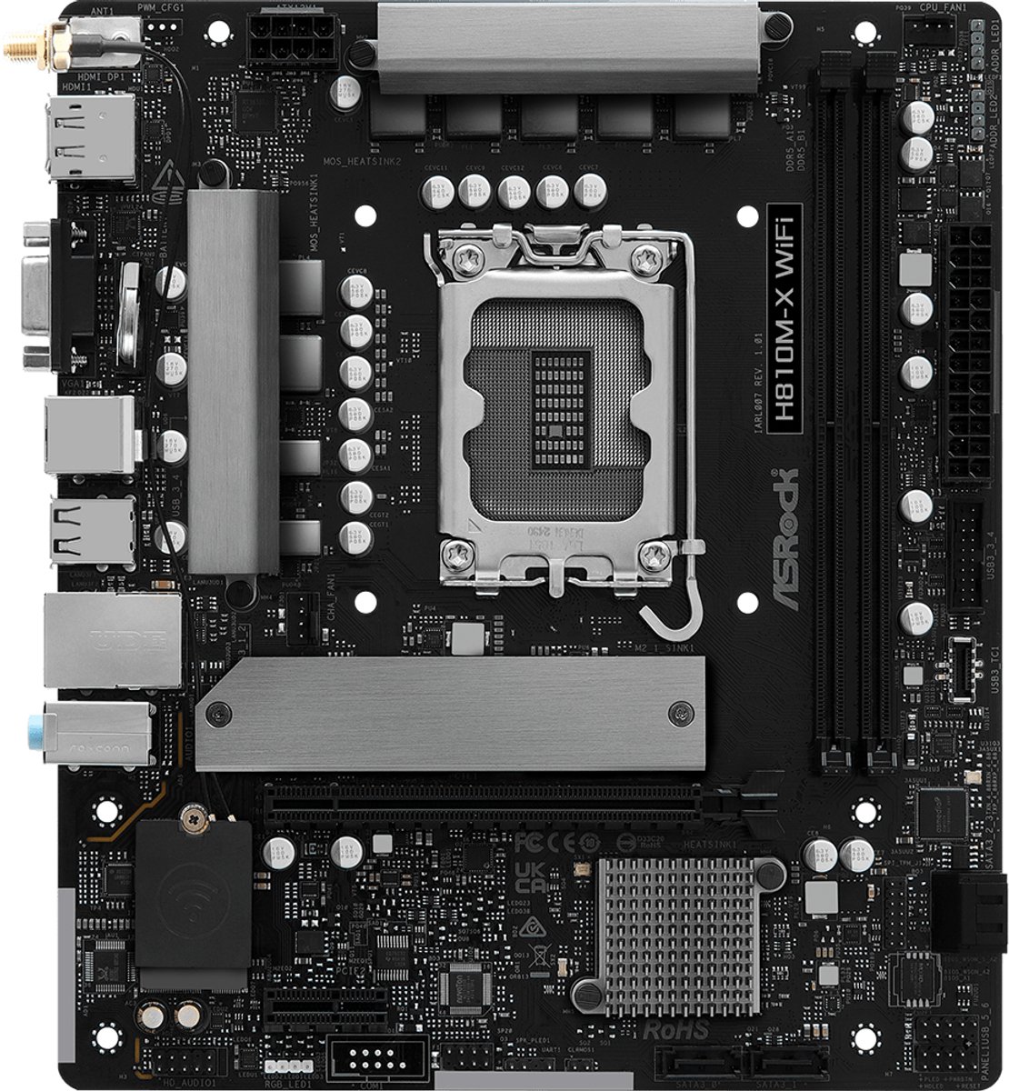 Asrock H810M-X WiFi Intel H810 LGA 1851 (Socket V1) micro ATX