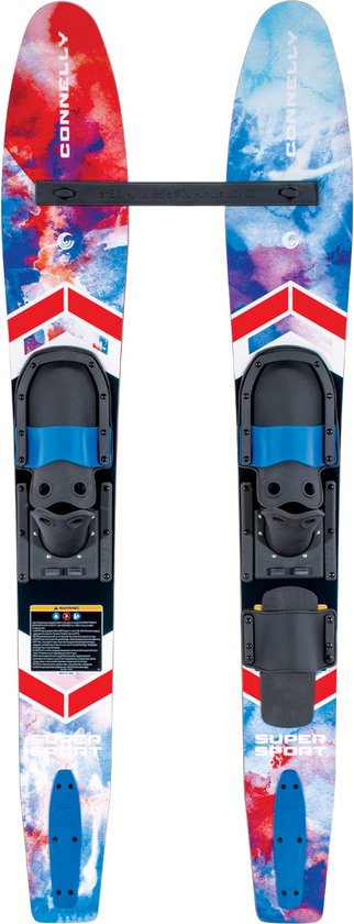 Connelly Kids Super Sport 55" Combo Waterski Set – 140 cm met Verstelbare Slide Bindingen – Kinder Waterski Pakket