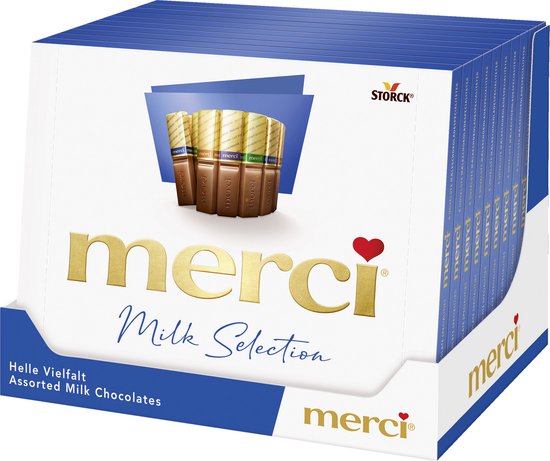 Merci Finest Selection - Melk - Chocolade - tray a 10 x 250 gram