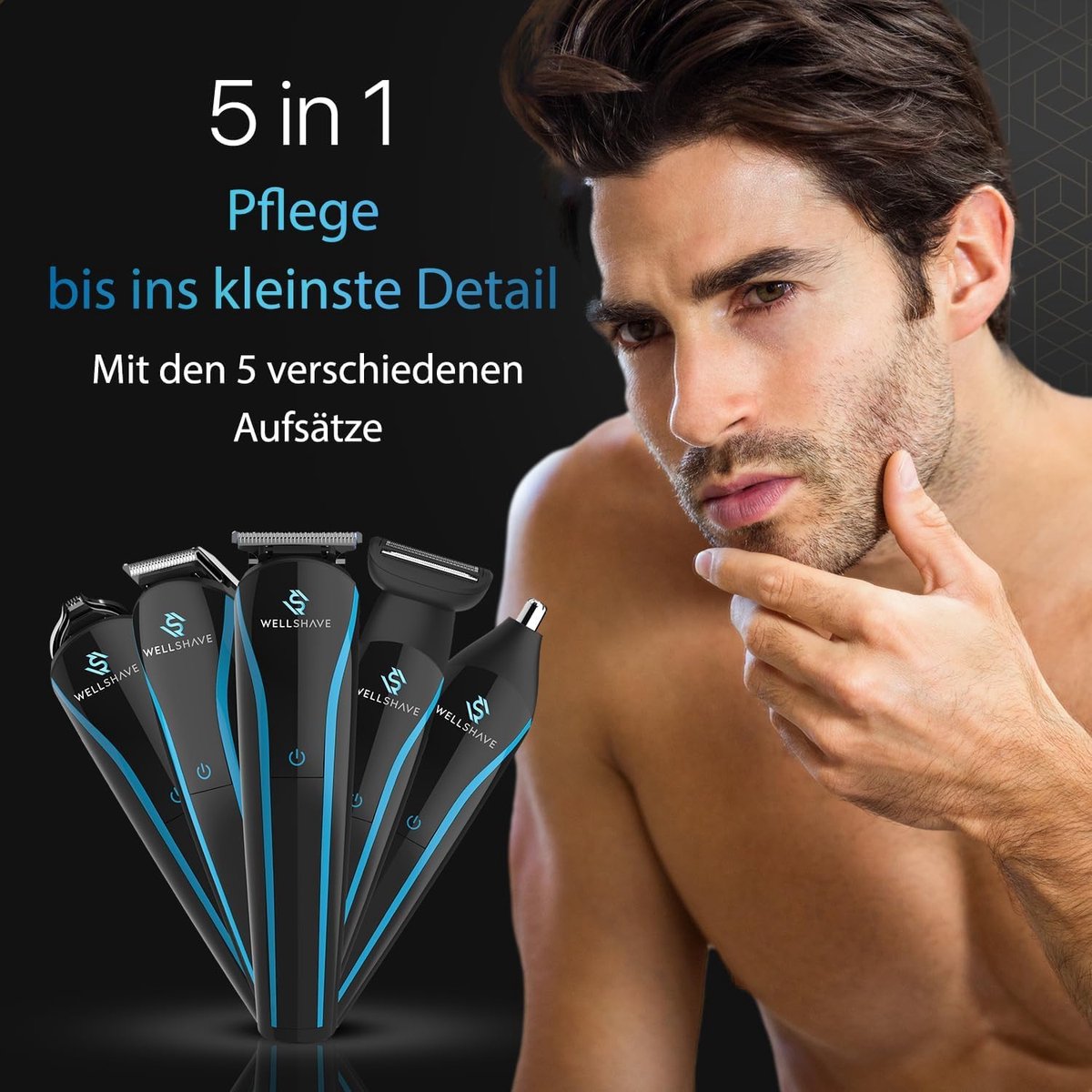 MKSS Bodygroomer Scheerapparaat voor Mannen - Zwart - afbeelding 2