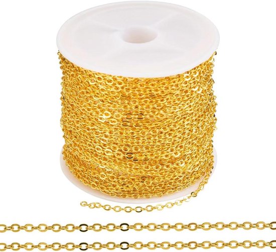 Ketting goud met ovale schakels - By Jam