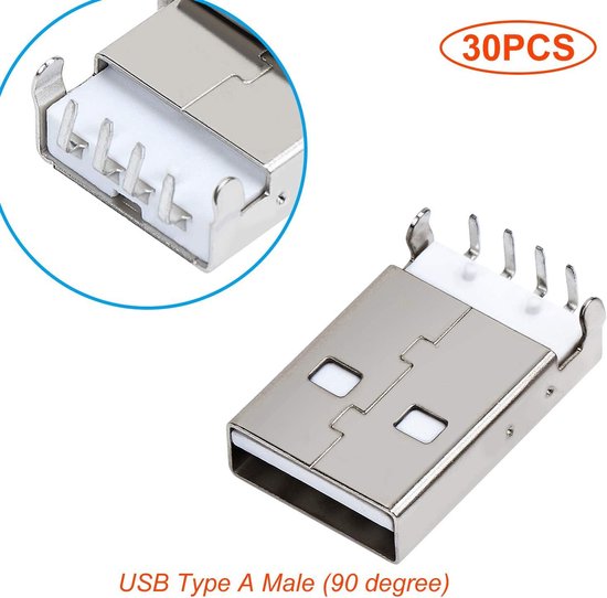 USB Type A Male Female Plug Connector - Set van 60 stuks - Voor ...