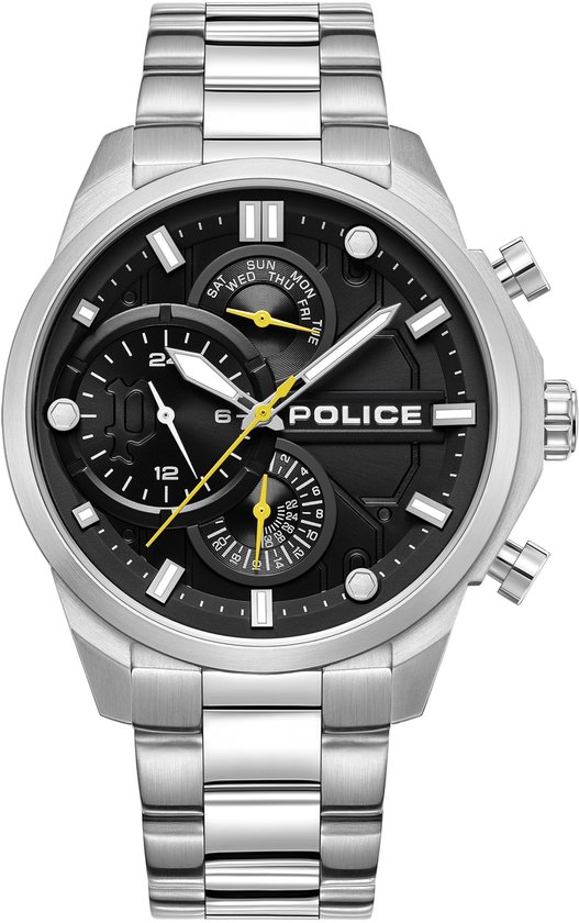 Reactor Zwart Staal Horloge