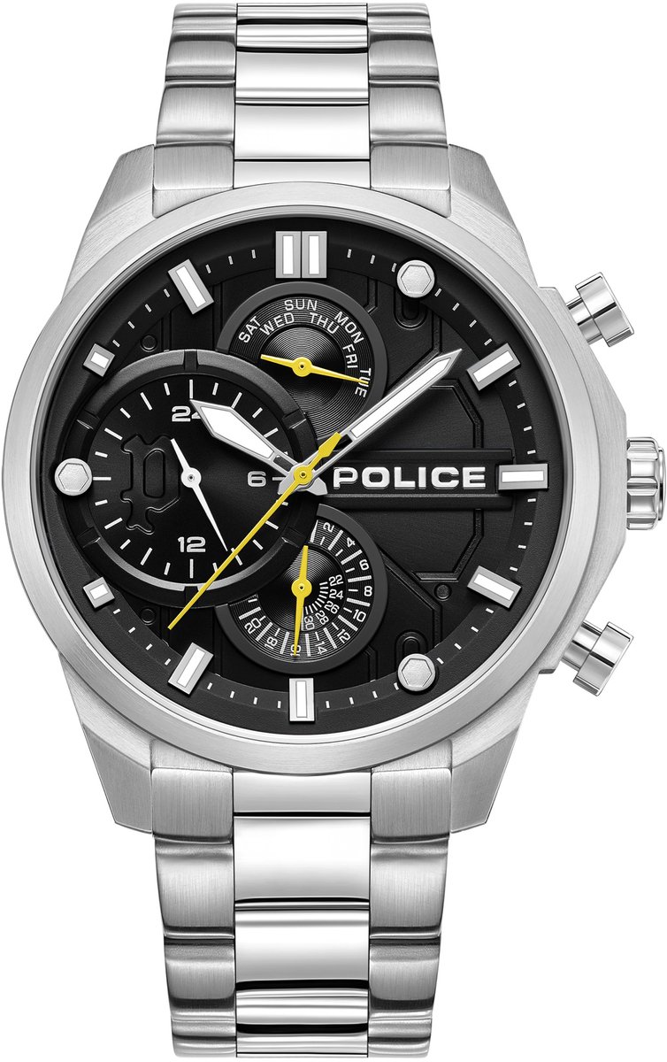 Reactor Zwart Staal Horloge
