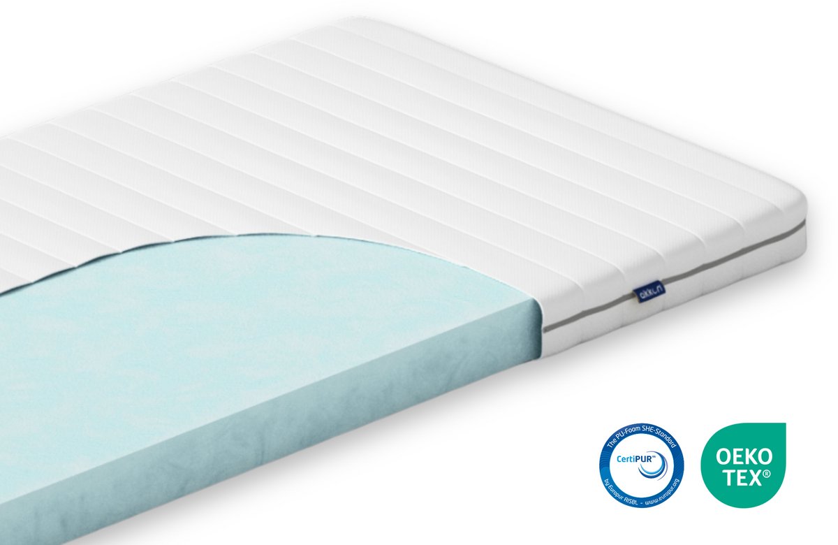 Akkon® Hybrid Topper 160x200 - 8 cm dik | Koudschuim HR45 Topdekmatras - Premium kwaliteit - Topmatras - 30 nachten proefslapen