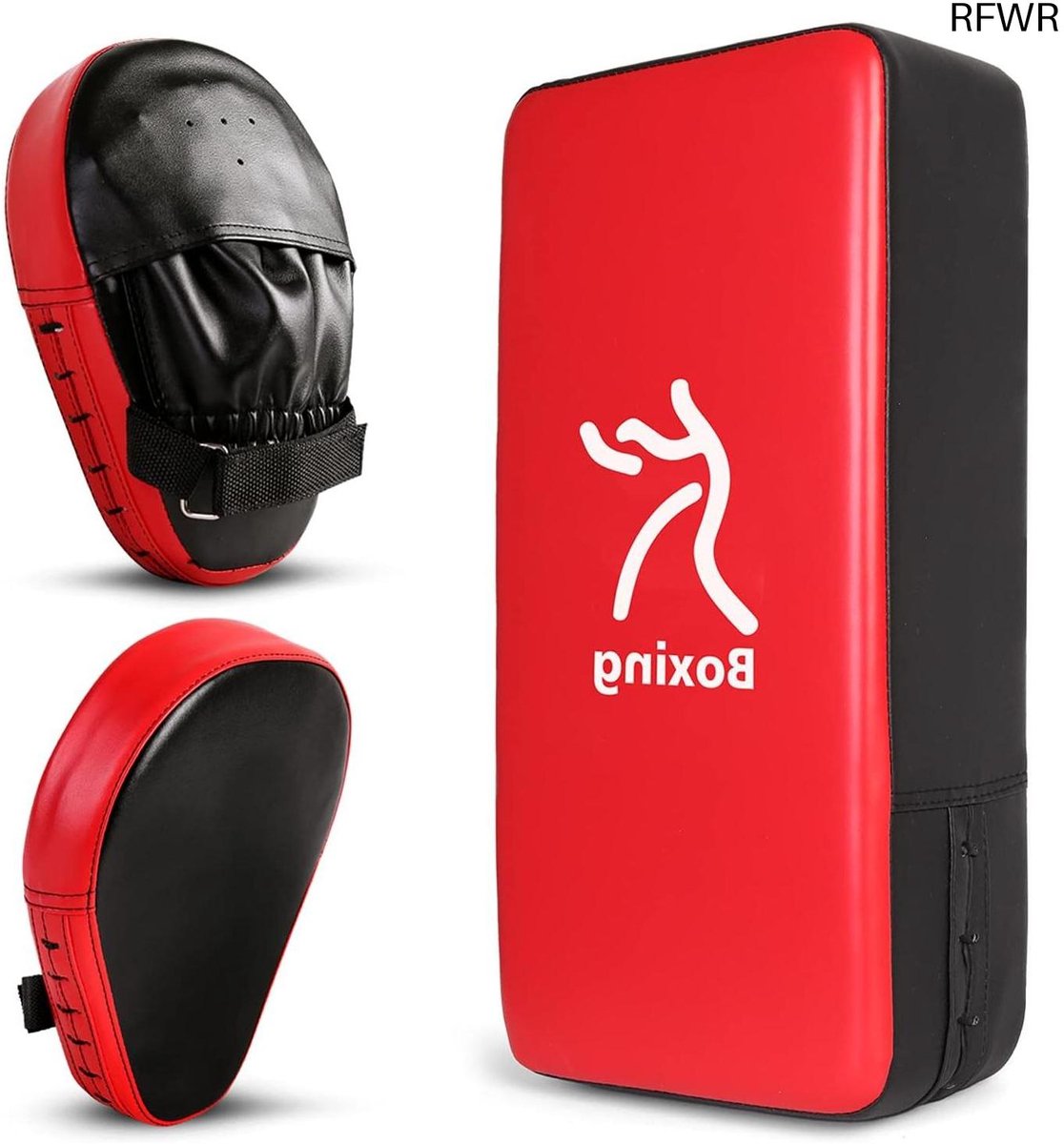 RFWR® Bokshandschoenen en Kickpad Set voor Boks, Kickboksen en Karate - Perfect voor Training en Veiligheid