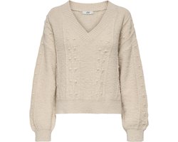 Jacqueline de Yong Trui Jdysigrid Life L/s Vn Slit Pullover 15351899 Cement Dames Maat - M