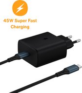 USB C Snellader - USB C Oplader - Snellader 45W - Super Snel Laden voor Samsung - Inclusief Oplaadkabel - Oplader voor Samsung- Snellader geschikt voor Samsung