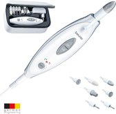 Beurer MP 41 Elektrische Nagelvijl - Nagelfrees - 7 Opzetstukken van Saffier & Vilt - Complete Manicure & Pedicure set - 2 Snelheden - L & R draaiend - Met Netvoeding - Inc. Opbergetui