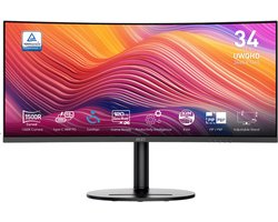 MSI Modern MD342CQP - Ultrawide QHD Monitor - 120Hz - 34 inch - USB HUB/KVM -USB-C PD 98W