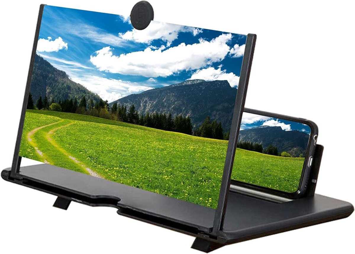 Allecto Plus - Smartphone schermvergroter voor films en video's - 14 inch - Verbeterde kijkervaring