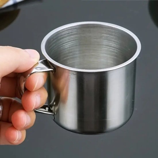 Roestvrijstalen Campingmok – 100ml RVS – Set van 2 – Draagbaar & Duurzaam – Ideaal voor Reizen & Kamperen — afbeelding 3