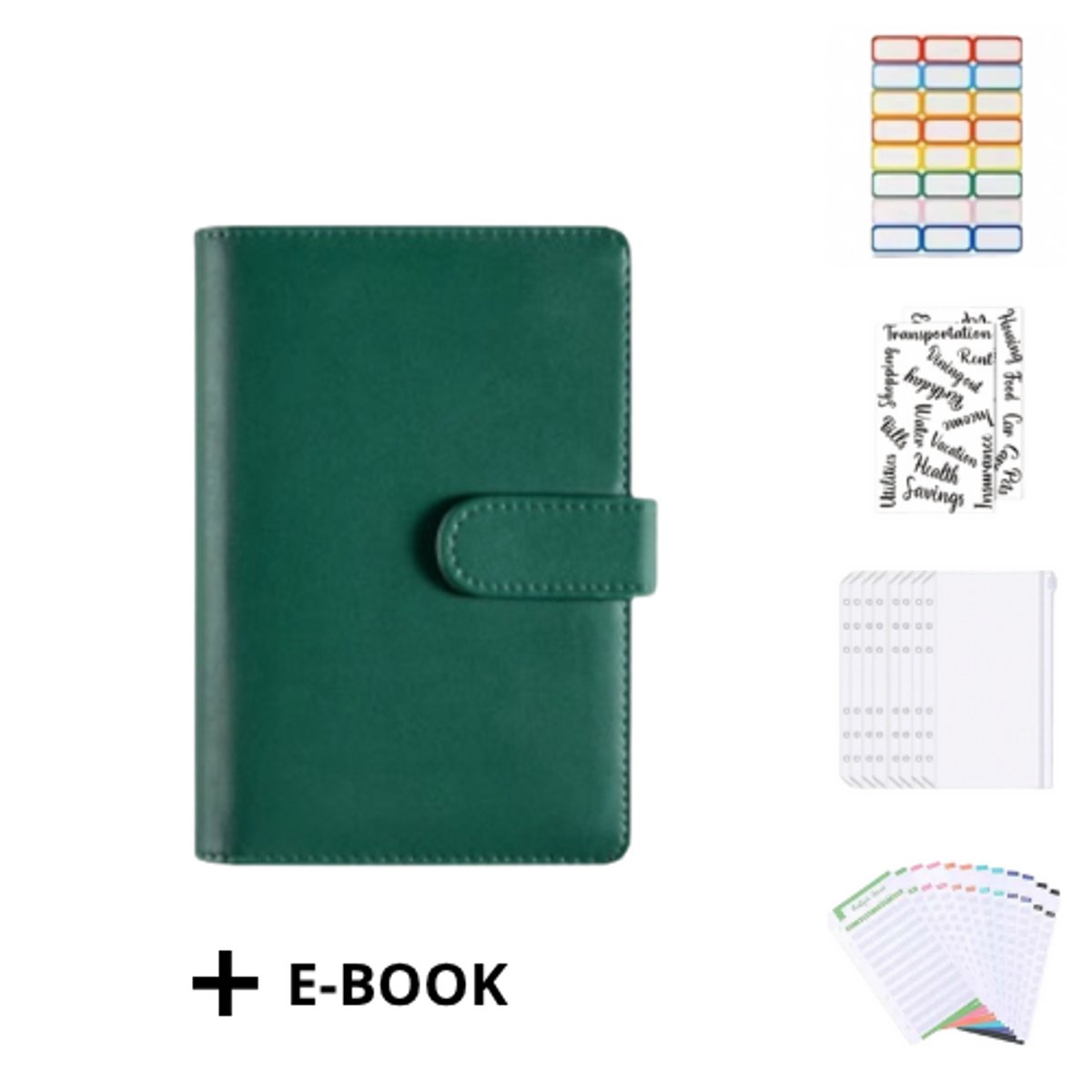 TT Product - Budget planner - Groen - Budget Planner Met Geldmapjes - Budget Binder - Kasboek - Budgetplanners - A6 Formaat - Budgetplanner