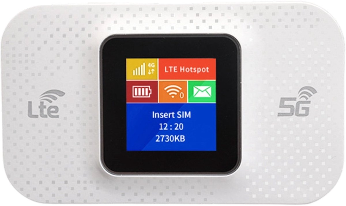 Mobiele 4G WiFi Router - 150Mbps Hotspot - Met SIM Kaartsleuf - 3650mAh Batterij - Draadloos Internet - Voor Reizen & Thuisgebruik - Zwart - Compact - 1 Stuk
