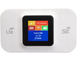 Mobiele 4G/5G WiFi Router - 150Mbps Hotspot - Met SIM Kaartsleuf - 3650mAh Batterij - Draadloos Internet - Voor Reizen & Thuisgebruik - Zwart - Compact - 1 Stuk