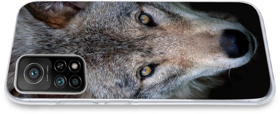 Xiaomi Mi 10T 5G - Loup - Portrait - Zwart - Coque de téléphone en Siliconen