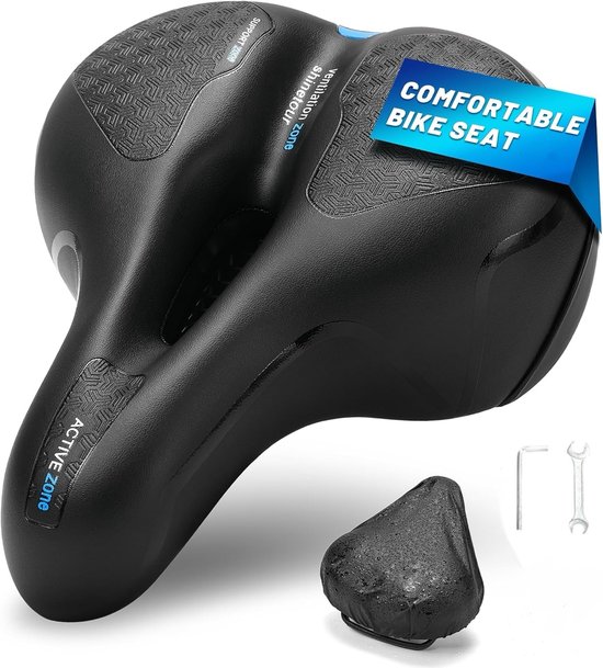TravelHawk Fietszadel voor dames en heren, ergonomisch fietszadel met
