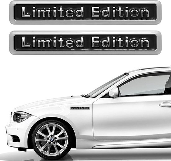 2 Stuks Zilveren 3D Logo Stickers - Auto Embleem voor Auto en ...