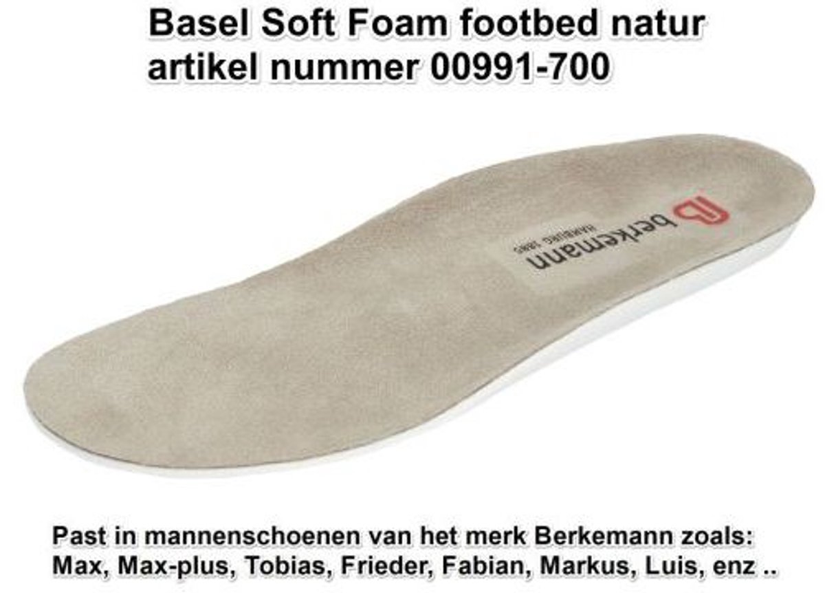 Berkemann - natuur-ongekleurd - binnenzolen - maat 44.5
