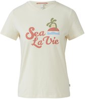 Q/S designed by - Dames t-shirt - Maat XL - Vrouwen - Geel - katoen