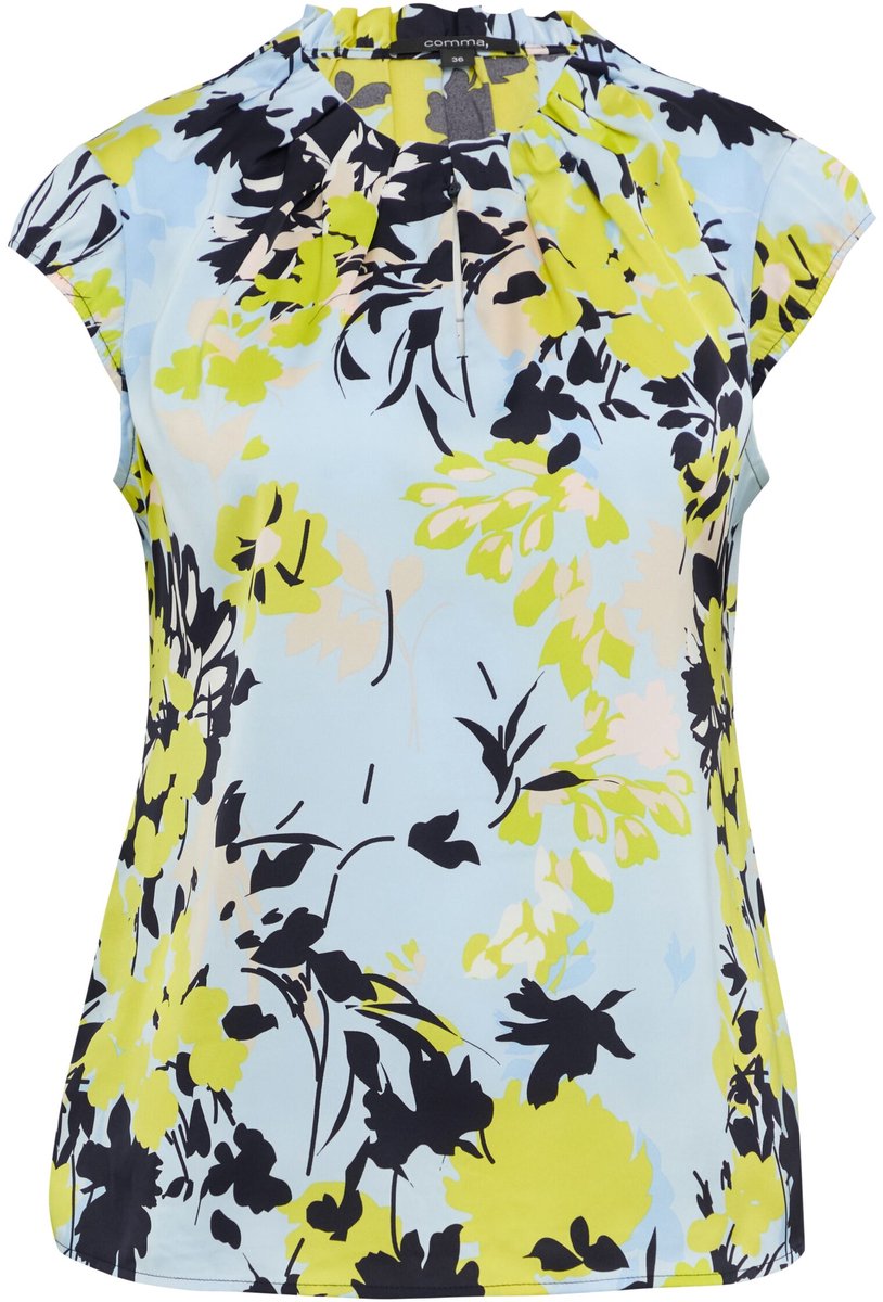 COMMA - Bloes - Maat 36 - Vrouwen - 50A5 BLUE - polyester