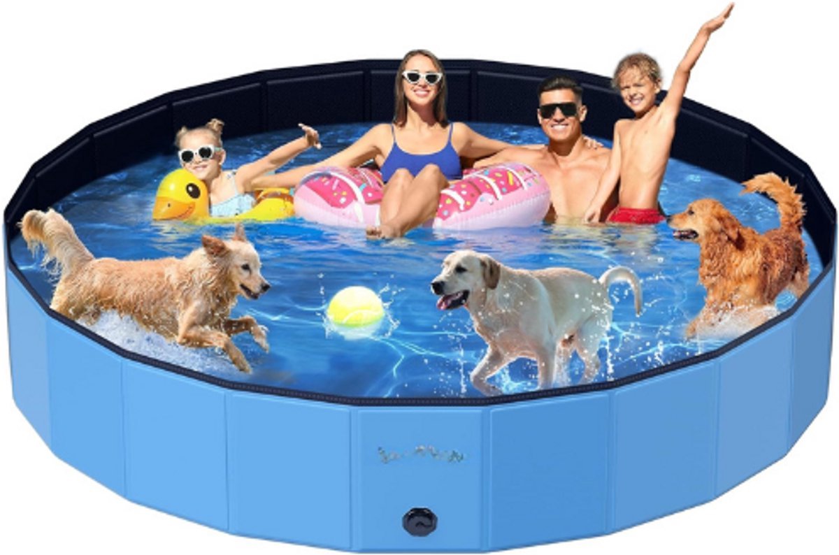 Thuys – Opvouwbaar Hondenzwembad – Extra Groot 272 x 50 Cm – Hondenbad En Kinderbadje – Voor Buiten Gebruik