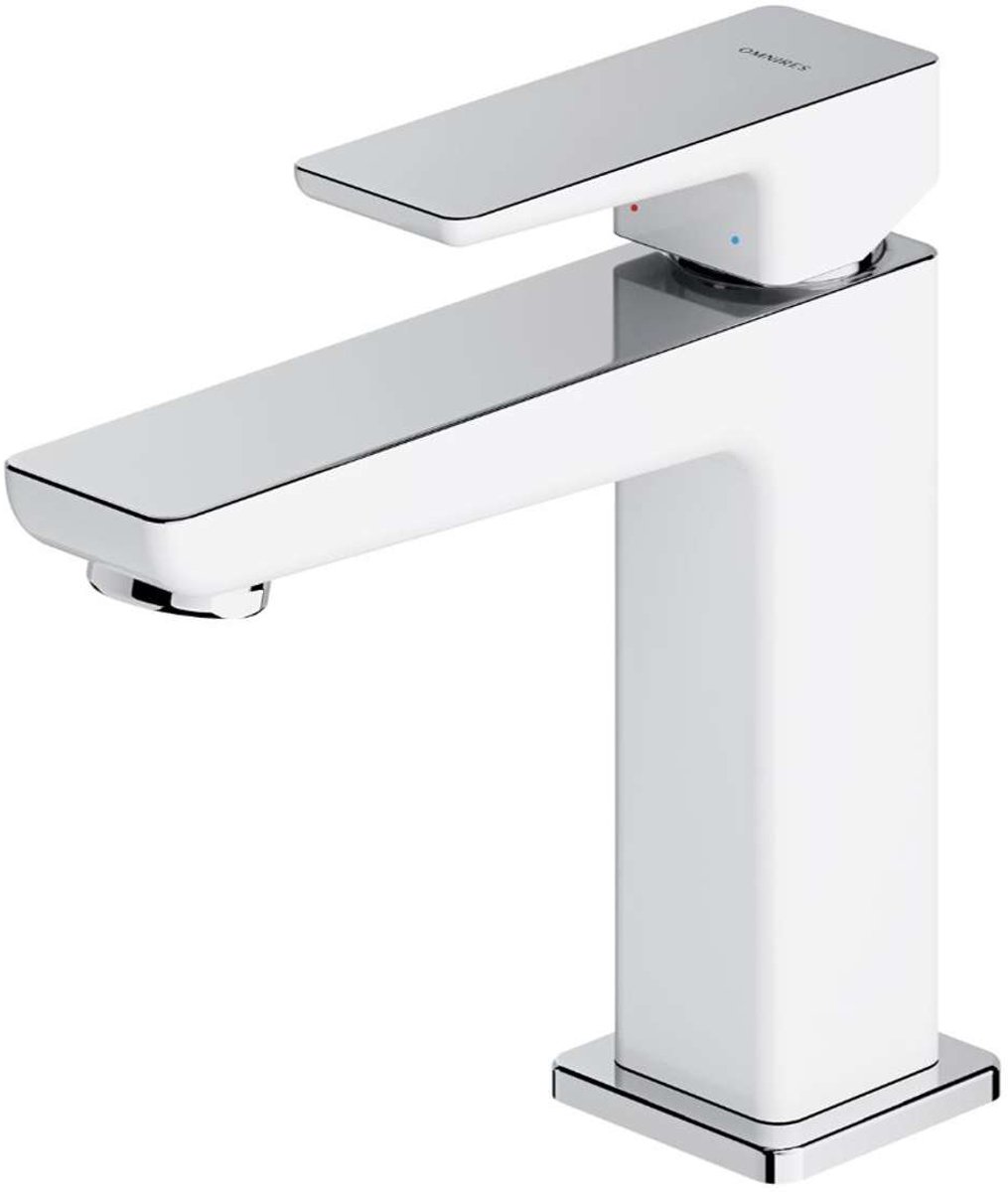 Wastafelkraan, wit/chroom