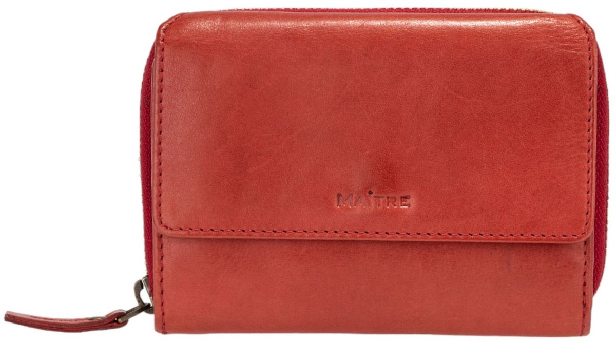 Maître Leren portemonnee Forst Dagrete Purse Red donkerrood