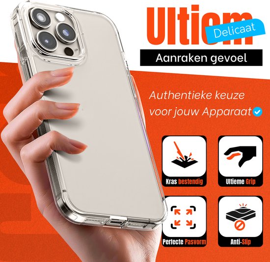 My Case Coque adaptée pour iPhone Pro Max Cover transparente résistante aux chocs