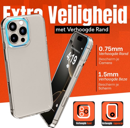 My Case Coque adaptée pour iPhone Pro Max Cover transparente résistante aux chocs