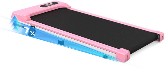 3 Loopband 8 km/u 3-in-1 met 7% Helling Roze - 3 - €116,99