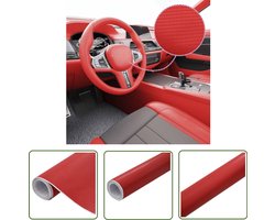 vidaXL Rode Autofolie - Autofolie - Autofolie 4D 100x150 cm rood - Car Wrap - Vinyl Folie - Auto Styling