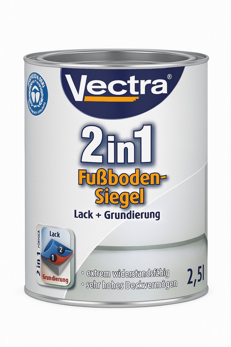 Vectra 2‑in‑1 Vloerafdichting & Primer – Semi‑Glans Beige – 0,75 L – Binnen & Buitengebruik – Universele Verf